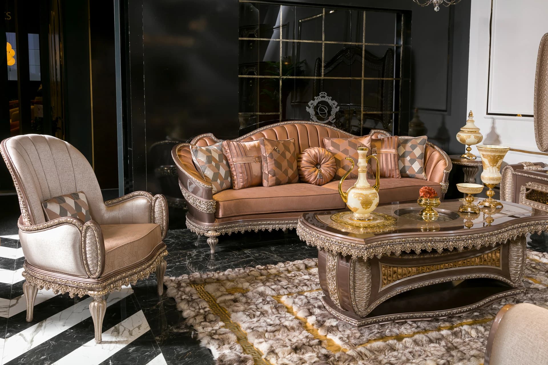 Viyana Bronz Klasik Koltuk Takımı