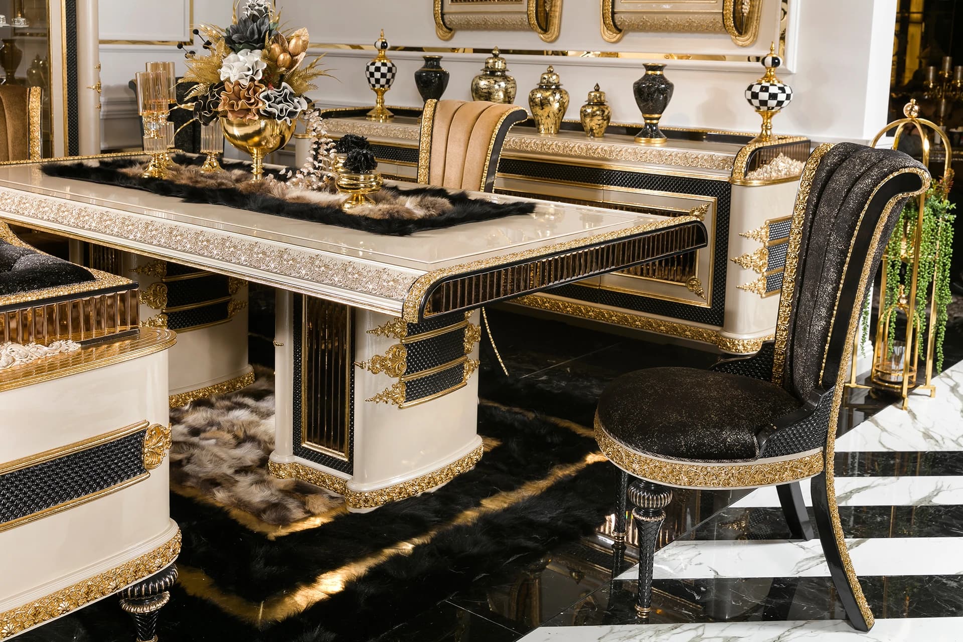 Milano Klasik Yemek Odası Takımı