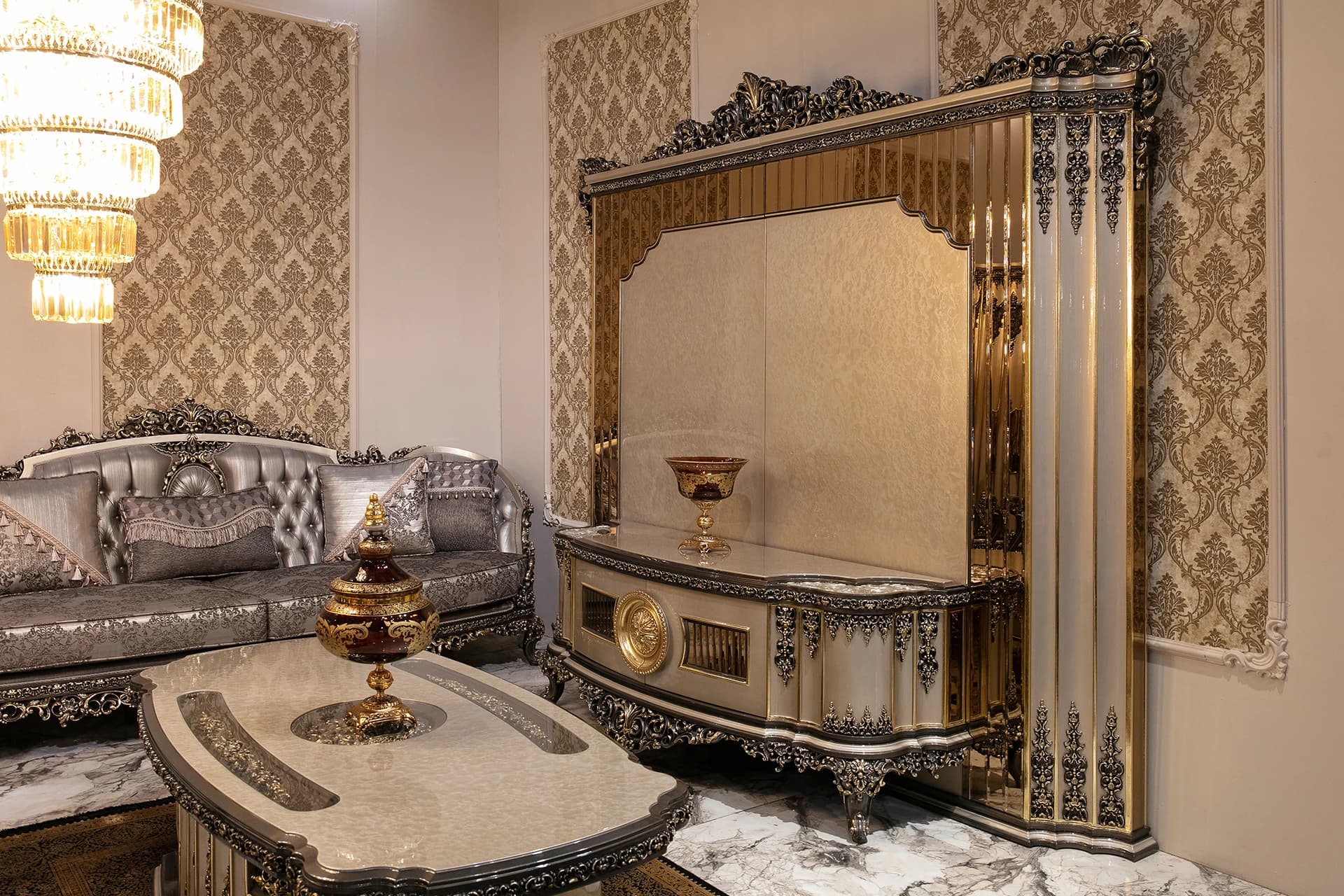 Versace Klasik Koltuk Takımı