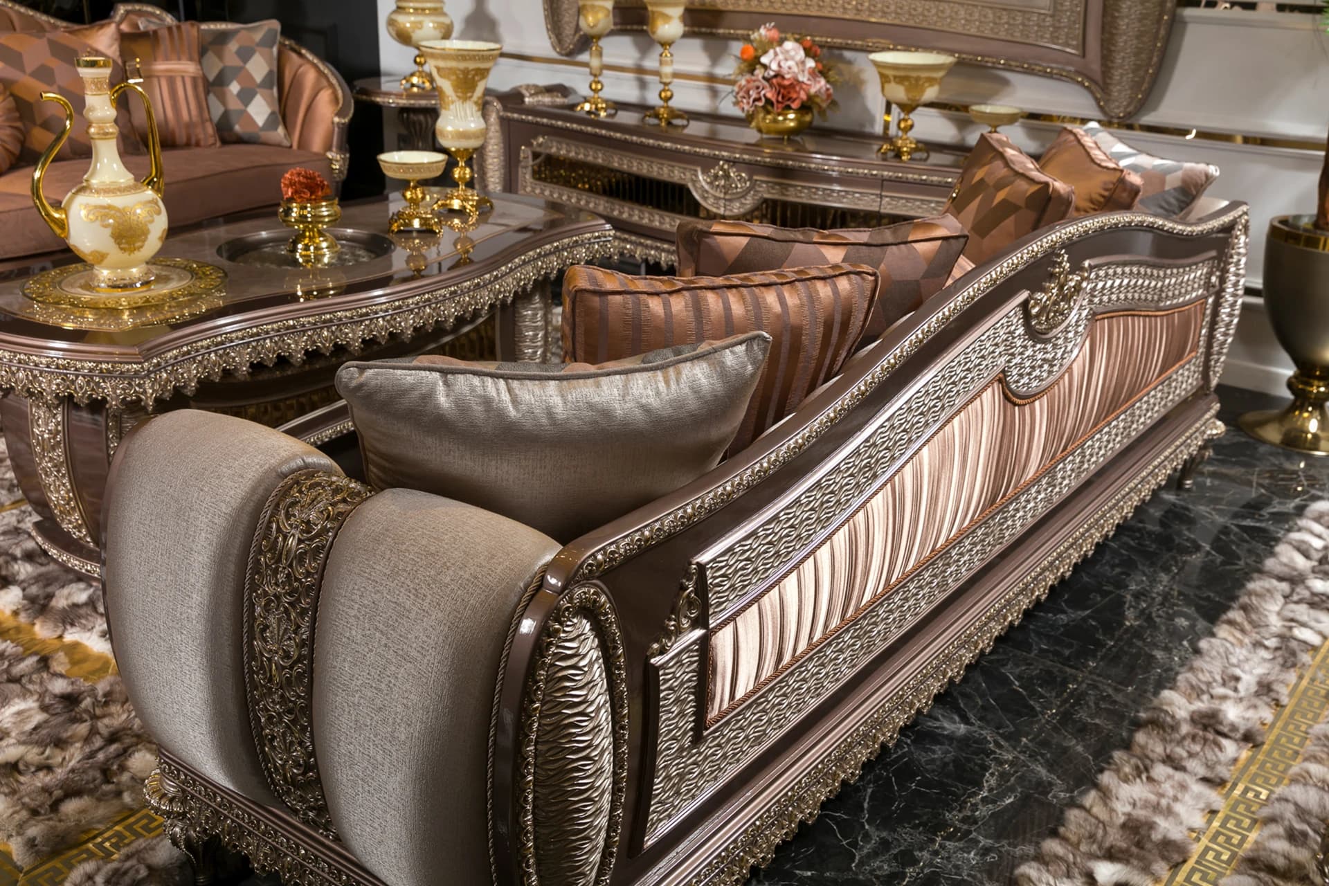 Viyana Bronz Klasik Koltuk Takımı