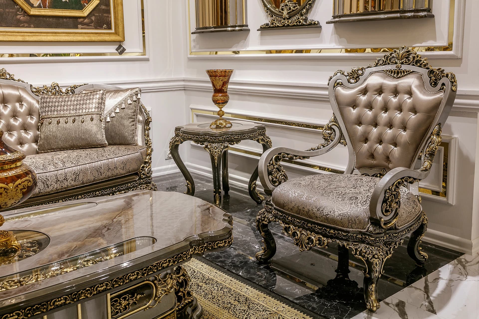 Versace Klasik Koltuk Takımı